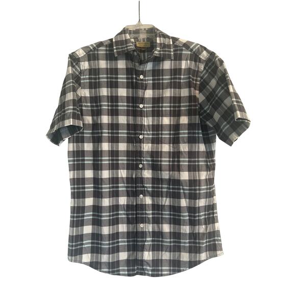 GUC Sonoma Men's Plaid Short Sleeve Casual Button Down Shirt Size Medium - Picture 1 of 4